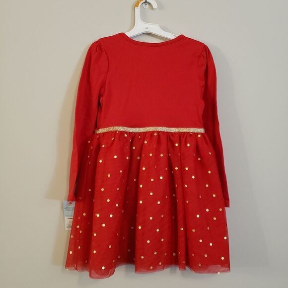 CAT & JACK CHRISTMAS HOLIDAY TIS THE SEASON DRESS SIZE SMALL 6/6X NWT - Picture 4 of 6